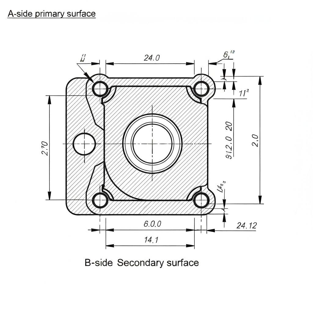 A-side and B-side definition diagram