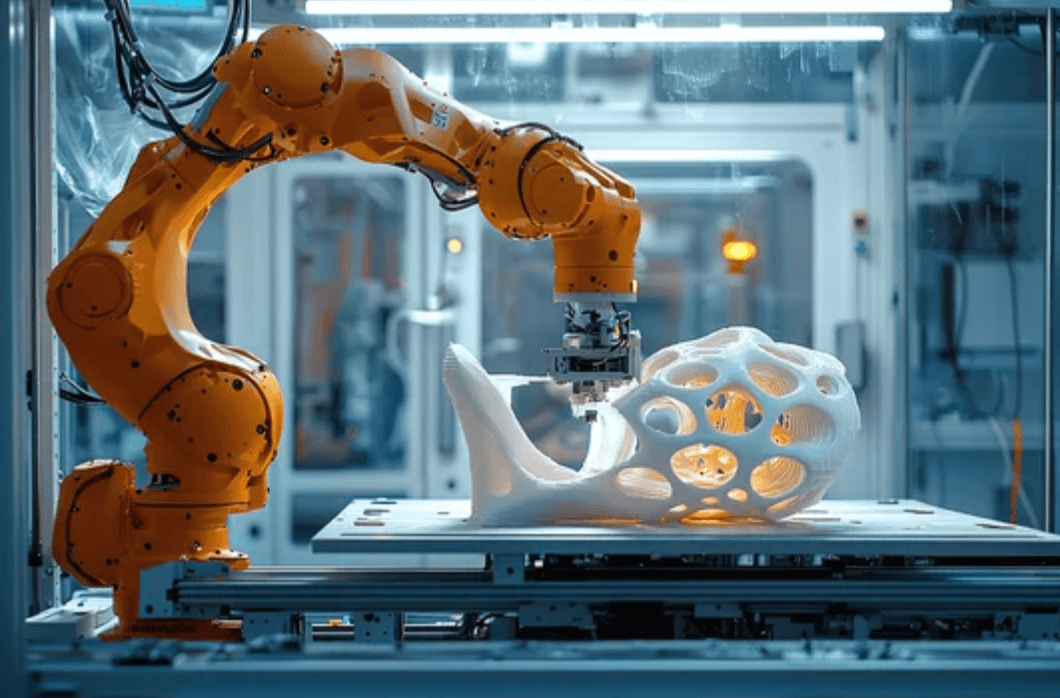 Robotic arm in manufacturing facility