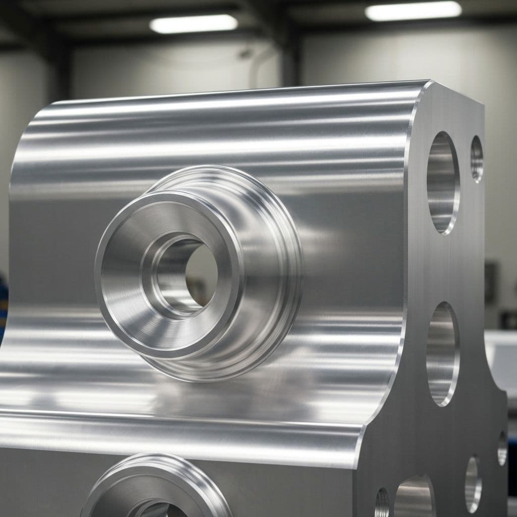 Smooth machined aluminum part