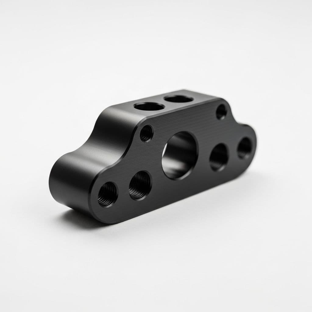 Example of an anodized aluminum part