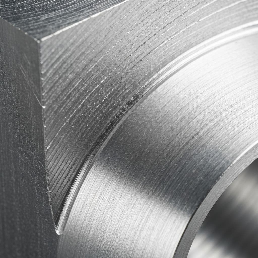 Example of an as machined part in Aluminum - detail view
