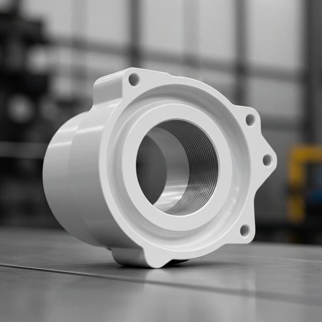 White powder coated part